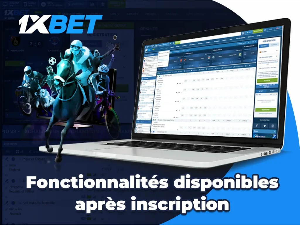 Fonctionnalités disponibles après inscription